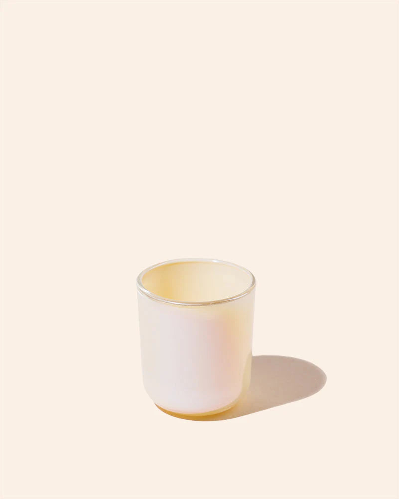 2.5oz aura® candle vessel, iridescent ivory