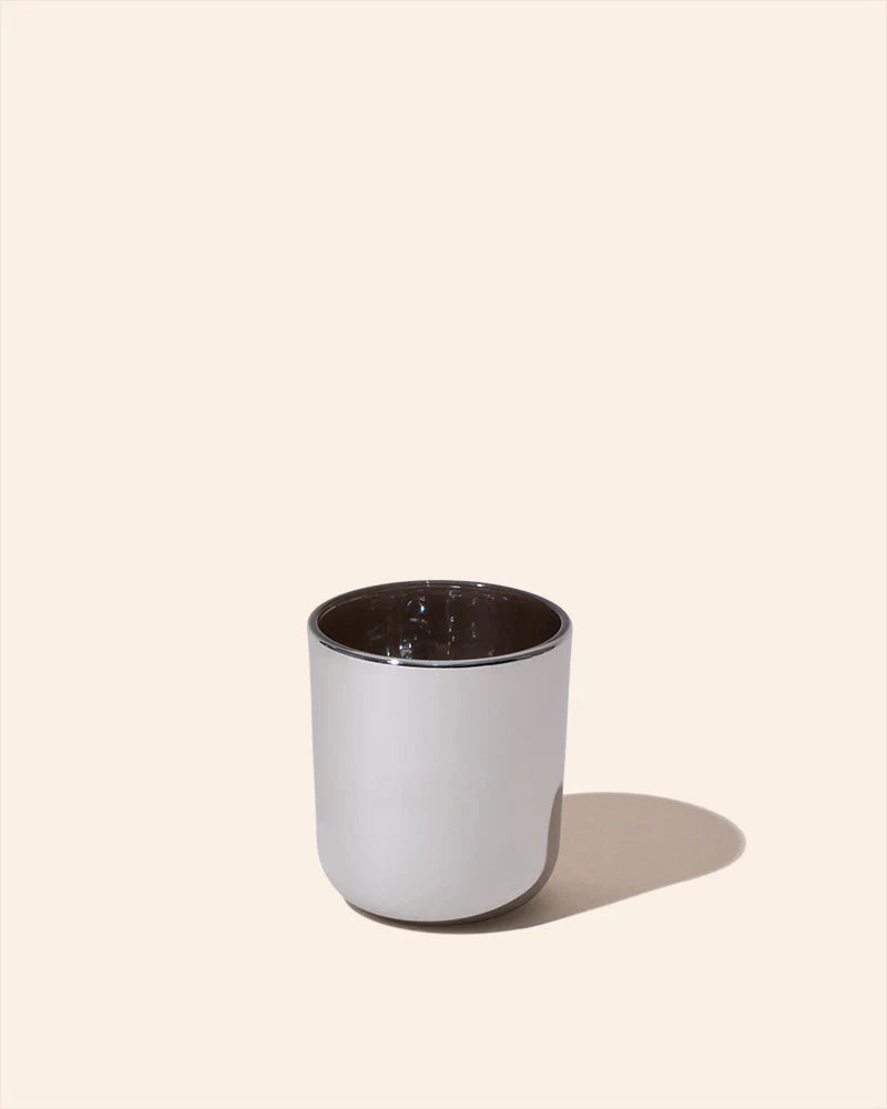 2.5oz aura® candle vessel, lustrous gunmetal
