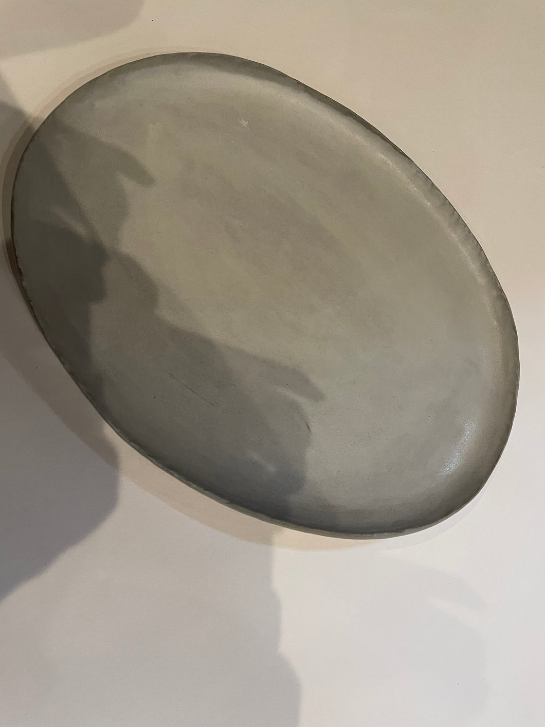 Oval Grey plate