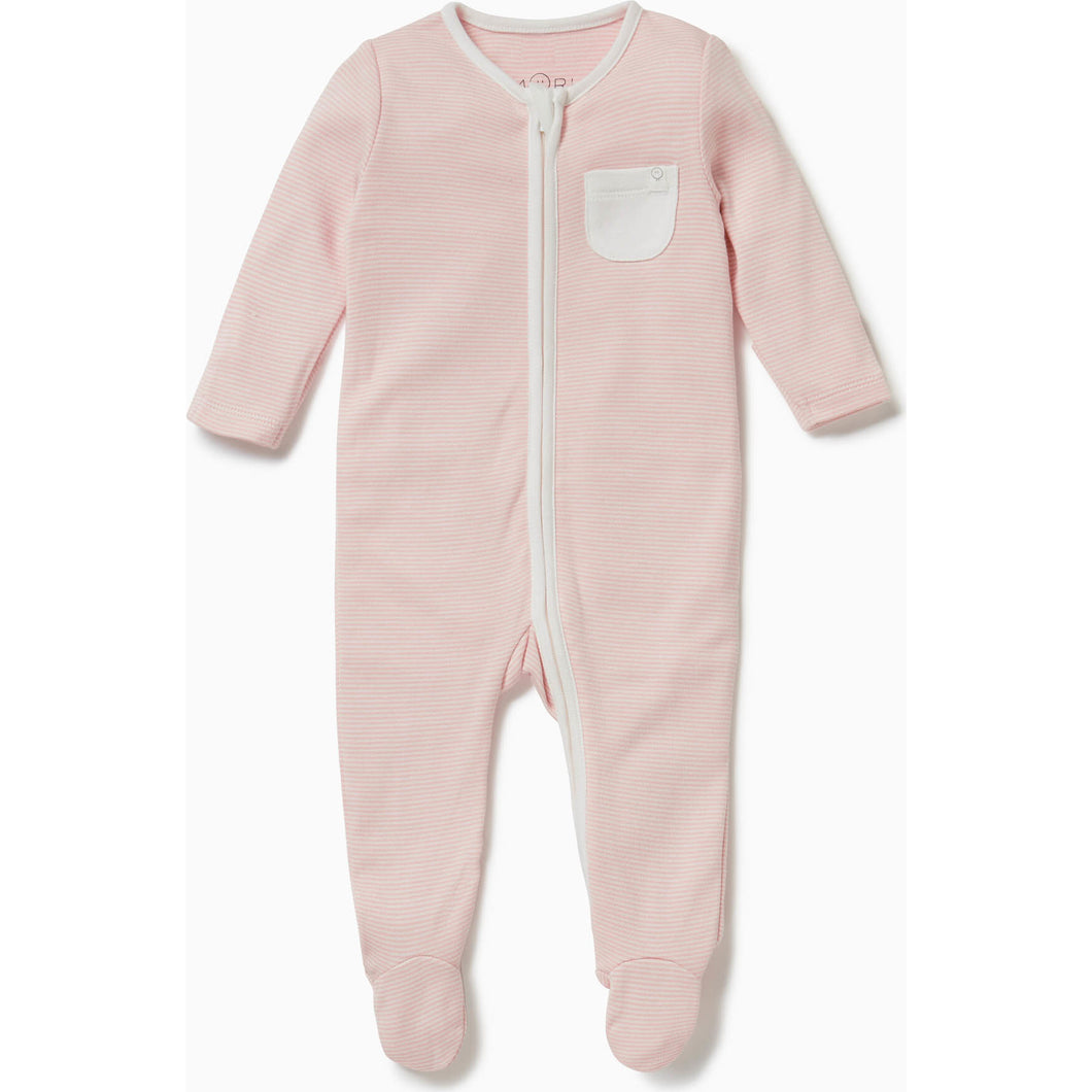 Baby Footed Pajamas, Pink Stripes