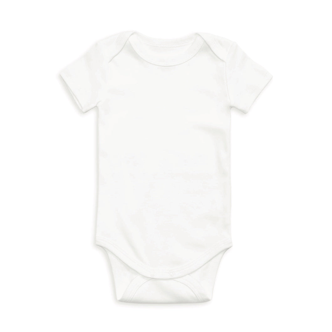 Short Sleeve Onsie, White