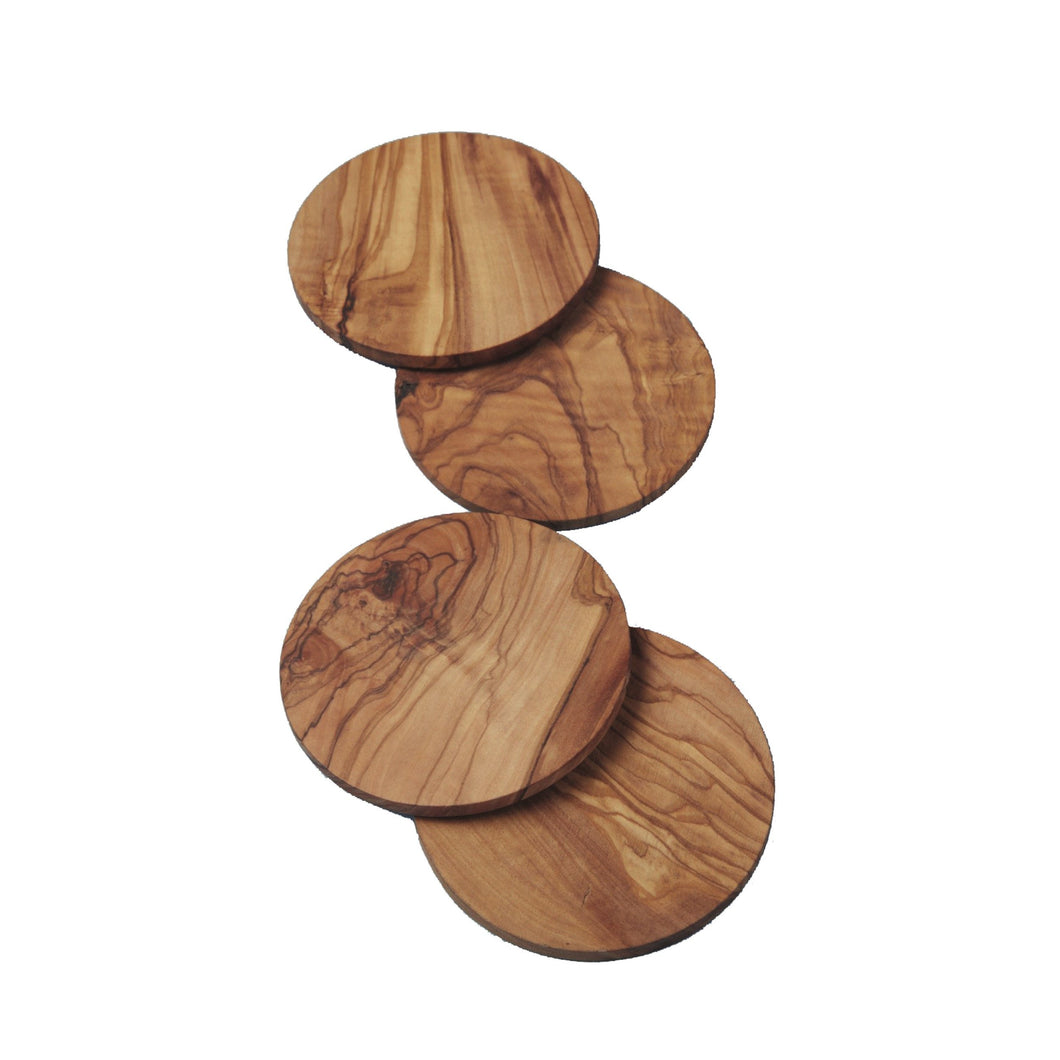 BeHome, Teak Wood Wooden Coasters, Set 4