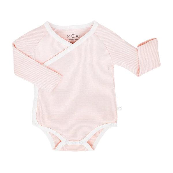 MORI, Pink Striped Onesie