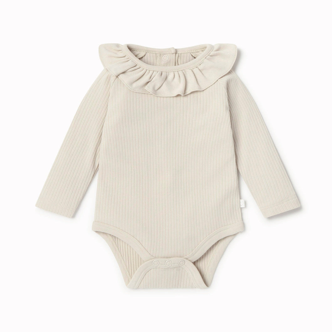 MORI, Frill Collar Bodysuit, Ecru