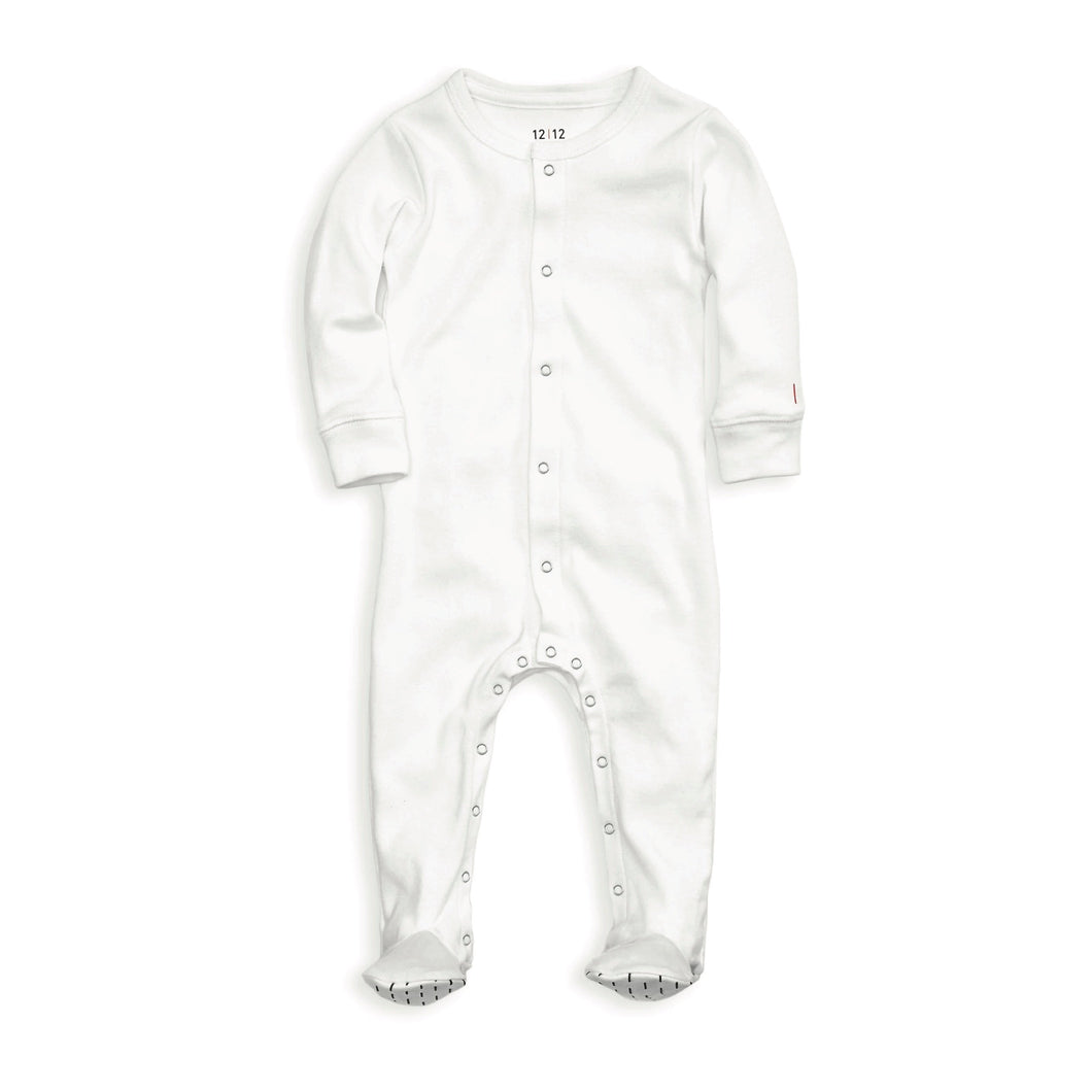 Baby Footed Pajamas, White